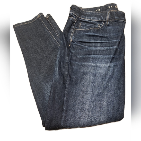 White House Black Market Denim - White House Black Market The Skimmer Size 12 Distressed Skinny Jeans